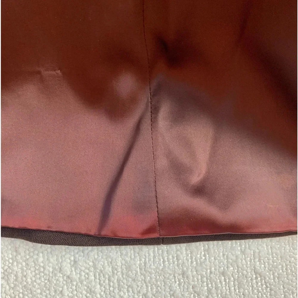 Vintage 1970s Stegari New York 100% Virgin Wool Coat Lambswool Trim Rose Small - Picture 16 of 16